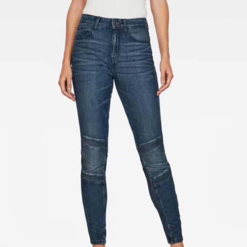 G-Star Motac Deconstructed 3D High Waist Skinny Jeans